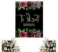 Agenda quotidien - Agenda annuel - Planification quotidienne - Citations humoristiques du mois - 28,4 x 21,5 cm - Multicolore