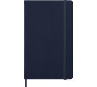Agenda Quotidien Moleskine 2027, Agenda 12 Mois avec Couverture Rigide et Fermeture Élastique, Format Large 13x21 Cm, Couleur Blu Zaffiro