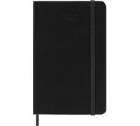 Agenda Quotidien Moleskine 2027, Agenda 12 Mois avec Couverture Rigide et Fermeture Élastique, Format de Poche 9x14 Cm, Couleur Noir