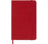 Agenda Quotidien Moleskine 2027, Agenda 12 Mois avec Couverture Rigide et Fermeture Élastique, Format Pocket 9x14 Cm, Couleur Rouge Écarlate