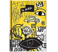 Agenda scolaire 16 mois, agenda scolaire journalier A5 perpétuel de septembre à décembre suivant avec couverture flexible 13 x 18 cm effet daim, 448 pages papier blanc Artist Standard (Crazy)