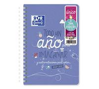 Agenda scolaire 2020/2021 Oxford avec quatre couvertures. Jour de page. 12 x 18 cm. Castillan.