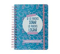 Agenda scolaire 2022-2023 - Modèle Si vous le rêviez, vous pouvez le réaliser - Format DIN A6-21,3 x 16 cm - Sweetcolors - Semaine Vue - Couverture rigide et reliure en spirale - Design Bicolore