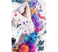 Agenda Scolaire 2025-2026 - Loup & Fleurs: Planificateur scolaire 1 Page par Jour | Gestion Emploi du Temps et Devoirs | Format Pratique A5 | ... | Pour Élèves du Primaire, Collège et Lycée.