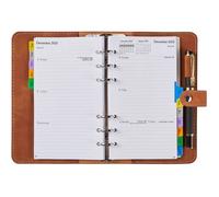 Agenda Scolaire 2025 2026 Semainier Petit Format(Personal A6) Rechargeable Agenda Semainier avec Onglets Mensuel Couverture