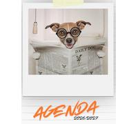 AGENDA SCOLAIRE 2026 2027: 1 jour / 1 page I Journalier I mixte I Collège Lycée étudiant I Hebdomadaire I Mensuel I Planner I ANIMAL CHIEN DRÔLE RIGOLO MIGNON