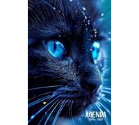 AGENDA SCOLAIRE 2026 2027: Chat | Organiseur Semainier | 1 semaine sur 2 pages avec heure | Pour Étudiants Collège, Lycée