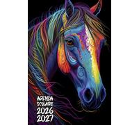 Agenda Scolaire 2026 2027 Cheval: Planificateur Bi-journalier, Organisateur de Sept 2026 à Juil 2027, Planner Ado Garçons, Thème Animaux