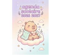 Agenda Scolaire 2026-2027 Fille: Cahier Texte Mignon Pastel - 1 Page par Jour Primaire et Collège Planificateur Enfant Doux et...