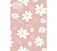 Agenda Scolaire 2026 2027: Fleurs Pastel Rose | Bi-journalier (deux jours par page) | 15x21 cm | Format A5 | Sept 2026 - juil 2027 | Pas cher | France | Collège et lycée | Ado fille | School Planner