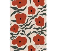 Agenda Scolaire 2026-2027: Fleurs Rouges & Coquelicots | Journalier (une page par jour) | 12x17 cm | Format standard | Collège et lycée | Sept 2026 - juil 2027 | Ado fille | Aesthetic | Français