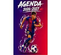 Agenda scolaire 2026-2027 garçon fille | Collège, lycée, étudiant | 1 page par jour | Couverture Espagne Football Joueur