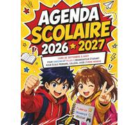 Agenda Scolaire 2026 2027: Livre de septembre à août pour garçons et filles | Organisateur étudiant pour école primaire, collège, lycée (Thème manga)