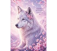 Agenda Scolaire 2026-2027 Loup Kawaii : Format A5: Taille 15 x 21 cm (A5) |1 Jour par Page | Planificateur pour Collège, Lycée et Étudiant | Bilingue avec Suivi des Notes et Devoirs