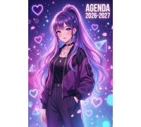 Agenda Scolaire: 2026-2027: Manga Fille K-pop | Journalier (une page par jour) | 12x17 cm | Format standard | Septembre 2026 - juillet 2027 | Musique Corée, Korean Pop, KPop | Ado collège & lycée