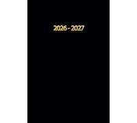 Agenda Scolaire: 2026 2027 Noir | Planificateur Journalier | 2 Jours Par Page |de Septembre À Juillet | Pour Etudiant De Primaire, Collège, Lycé