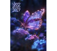 Agenda Scolaire 2026-2027: Papillon violet | Journalier (une page par jour) | 12x17 cm | Format standard | Septembre 2026 - juillet 2027 | Fille ado au collège | Incroyable | Français