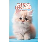 Agenda Scolaire 2026-2027: Planner Enfant pour École Primaire ,Collège et lycée- Couverture chaton pour Filles - 1 Page par Jour -Journalier format a5 - Pratique et complet.