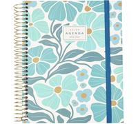 Agenda Scolaire 2026 2027 - Septembre à Juin Jour par Page A5 (15x21 cm) Langues ESP ENG FRA et ALL Couverture Rigide Duchesse