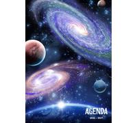 Agenda scolaire 2026-2027: Thème Galaxie et Espace - Planificateur Journalier - 1 Jour par page avec Horaire - Septembre 2026 À Juillet 2027 - Français