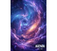 Agenda scolaire 2026-2027: Thème Galaxie et Espace - Planificateur Journalier - 1 Jour par page - Septembre 2026 À Juillet 2027