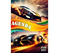 Agenda Scolaire 2026 2027: Voiture de Course pour garcon | Organisateur et Planificateur Journalier | Étudiants - Collège - Lycée