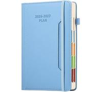 Agenda scolaire 2026-27 au format A5 un jour par page planificateur académique semestriel de juillet 2026 à juin 2027 relié avec