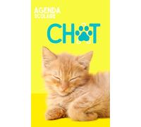 Agenda scolaire CHAT: Daté - Une page par jour pour noter ses devoirs - Petit Chat Tigré Chaton Bébé Animaux Mignon - Fille Garçon Jaune Bleu Turquoise Ado Adulte Animaux - Petit format A5