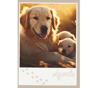 Agenda Scolaire: Chien, Golden Retriever | un Jour par Page, Journalier | 12x17 cm, Format Standard | Rentrée Scolaire, Ecole Primaire, CP, CE1, CE2, ... Fille, Garçon | Chiot, Animaux, Mignon, Bébé