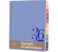 Agenda Scolaire et Professionnel 2026-2027 - Planificateur journalier hebdo mensuel - Format 20 x 15 cm, juil 2026 à juin 2027