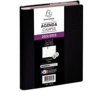 Exacompta - Agenda Forum Campus 184001E - 12 x 17 cm - Journalier Août 2026 à juillet 2027 - Noir