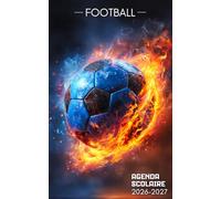 Agenda Scolaire Football 2026 2027: Planificateur journalier quotidien - 1 page par jour - Septembre 2026 à juillet 2027 - Primaire, Collège, Lycée - ... devoirs -Fan de foot - Garçon et fille