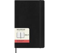 Agenda Moleskine 18 mois 2026/2027, L/A5, 1 jour = 1 page, couverture souple, noir