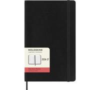 Agenda scolaire journalier avec couverture souple Moleskine Format Grand 18 mois 2026-2027 Noir Noir