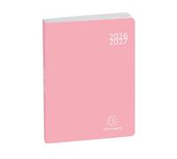 Exacompta Agenda journalier Forum Color Soft Harmony 1824086E 12 x 17 cm Août 2025–juil. 2026 Rose