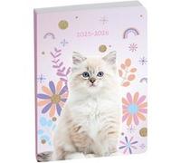 Exacompta Agenda Forum Animaux 1877824E – Journalier 12 x 17 cm Août 2026–Juillet 2027 – Chat blanc