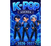 Agenda scolaire K-POP Bleu 2026-2027: Dates en toutes lettres | Août 2026 à juillet 2027