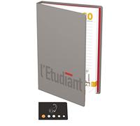 Agenda Scolaire l'Etudiant 2026-2027 12 x 18 cm 1 Jour par Page avec Index Adhésif Blumie (Gris)