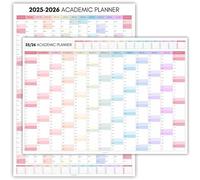 Agenda Scolaire Mural 2025-2026 A2 ¿ Calendrier À Poster Plié Agenda Scolaire Double Face Août 2025 À Août 2026 Coloré, Spacieux, Facile À Lire (Horizontal)