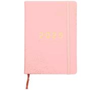Agenda Scolaire Portable 365 Jours, Carnet de Planification Délicat | Papier Rose, Écriture Fluide, Pages Faciles à Tourner, Design Annuel Simple et Mode