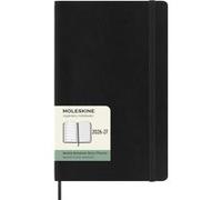 Agenda scolaire semainier hebdomadaire avec couverture souple Moleskine Format Large 18 mois 2026-2027 Noir Noir