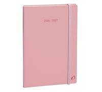 Agenda scolaire semainier Quo Vadis Collection Pastel Septembre 2026 à Décembre 2027 16 x 24 cm Rose
