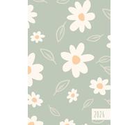 Agenda semainier 2026 A6 - Fleurs Vertes: 1 semaine sur 2 pages, 12 mois de Janvier à Décembre, Format vertical 10x15 cm, Hebdomadaire en Français