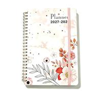 Agenda Semainier 2027-2029, Vertical Planner A5, Carnet de Notes Moyen,Recharge Agenda Mensuel, Janvier 2027 à Décembre 2029, Rose, 21 x 15 cm