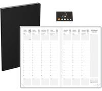 Agenda semainier 2027 Classique Noir 21 x 29,7 Vertical Lecas A4
