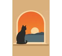 Agenda semanal sin fechas con gato negro: planificador 6 x 9 pulgadas para organizar tu semana con calma, estilo y creatividad