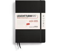Agenda universitaire 2025, 18 mois - Format A5 - Couverture rigide - Noir