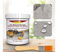 Agent Anti-Fuite étanche, Agent Anti-Fuite Super étanche - Agent De Revêtement Imperméable Transparent, Wall Repair Agent Transparent Waterproof Coating Agent with Brush 100g (Lot de 1)
