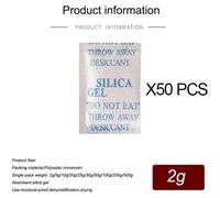 Agent déshydratant, gel de silice non toxique, absorbeur d'humidité, 2g x 50 sachets