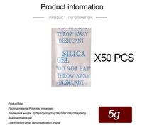 Agent déshydratant, gel de silice non toxique, absorbeur d'humidité, 5g x 50 sachets